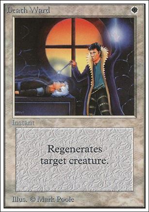 Magic the Gathering: Unlimited (Base Set) card 18 Death Ward