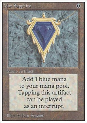Magic the Gathering: Unlimited (Base Set) card 267 Mox Sapphire