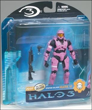 Halo 3 Multiplayer (Series 2) figure 6 Spartan Mark VI (Pink Armor)