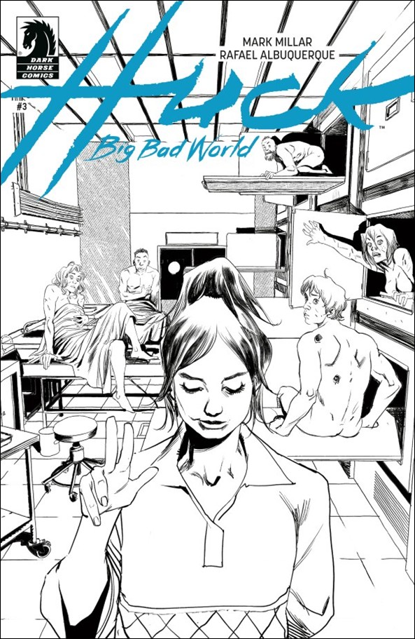 Huck: Big Bad World issue 3-B Rafael Albuquerque B&W Cover