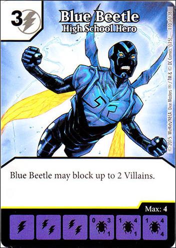 DC Comics Dice Masters Justice League  card 108 Blue Beetle - High School Hero