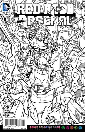 Red Hood/Arsenal issue 8-B Scott McDaniel Adult Coloring Book Cover
