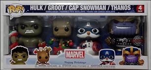 POP! Marvel Multi-Packs figure nn18 Hulk/Groot/Cap Snowman/Thanos (Holiday 4 pack)