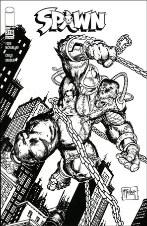 Spawn issue 319-D Todd McFarlane 1:5 B&W Cover