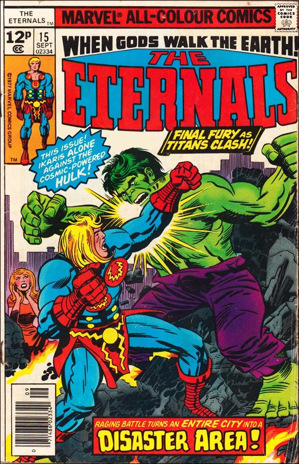Eternals (1976) issue 15-C UK Price Cover