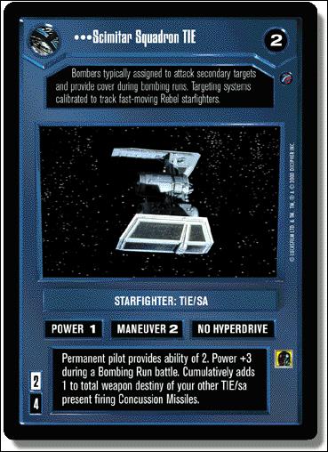 Star Wars: Death Star II Limited (Base Set) card 81 Scimitar Squadron TIE