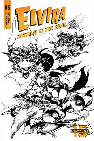 Elvira, Mistress of the Dark (2018) issue 5-I Roberto Castro 1:15 Black & White Cover