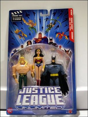 Justice League Unlimited (Animated) 3-packs figure 6-- Batman - Wonder Woman - Aquaman