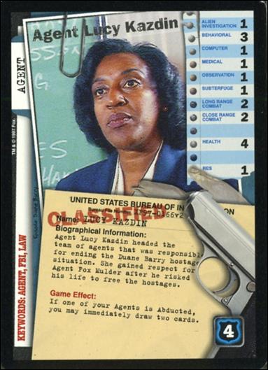 X-Files: The Truth Is Out There (Base Set) card XF97-0166v2 Agent Lucy Kazdin