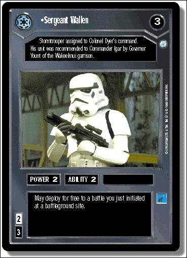 Star Wars: Endor Limited (Base Set) card 25 Sergeant Wallen