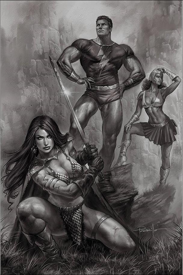Red Sonja: The Superpowers issue 1-V Lucio Parrillo 1:50 Black & White Virgin Cover