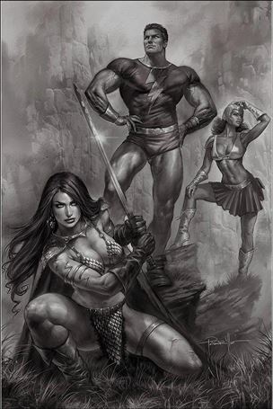 Red Sonja: The Superpowers issue 1-V Lucio Parrillo 1:50 Black & White Virgin Cover
