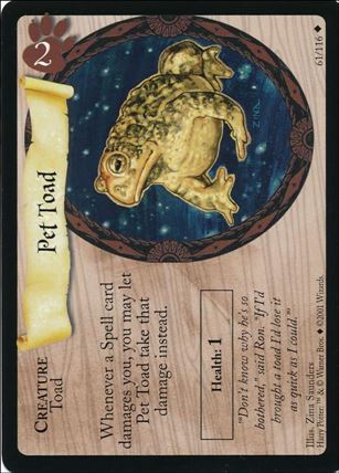Harry Potter (Base Set) card 61 Pet Toad