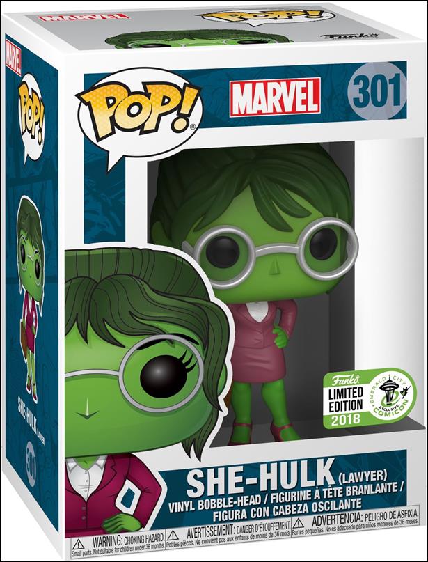 POP! Marvel figure 301 She-Hulk (Lawyer) Emerald City Comicon 2018
