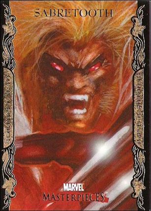 2007 Marvel Masterpieces (Parallel Gold Border Base Set) card 70 Sabretooth