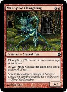 Magic the Gathering: Morningtide (Base Set) card 112 War-Spike Changeling