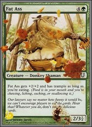 Magic the Gathering: Unhinged (Base Set) card 95 Fat Ass