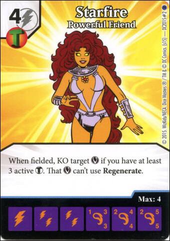 DC Comics Dice Masters War of Light card DC2015-2 Starfire: Powerful Friend