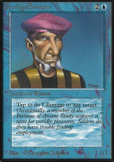 Magic the Gathering: Limited Edition Alpha (Base Set) card 73 Prodigal Sorcerer