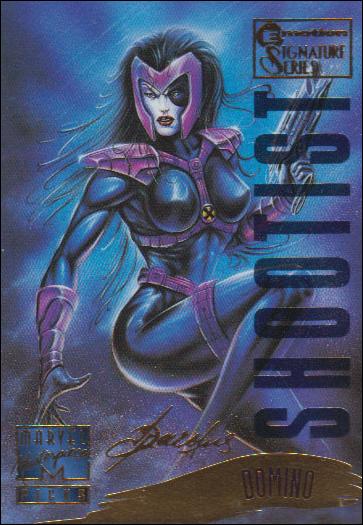 1995 Marvel Masterpieces (Multi-Foil E-Motion Parallel Base Set) card 122 Domino