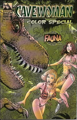 Cavewoman Color Special issue 1-C Jungle Green Foil Cover 1/500 with COA