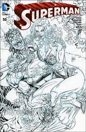 Superman (2011) issue 50-Q Guillem March ComicXposure Connecting B&W Cover
