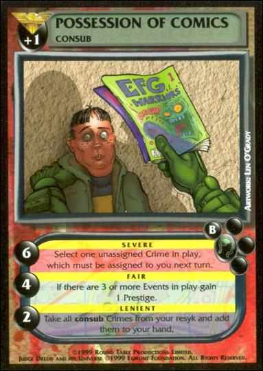Dredd: The Card Game card 18 Possession of Comics