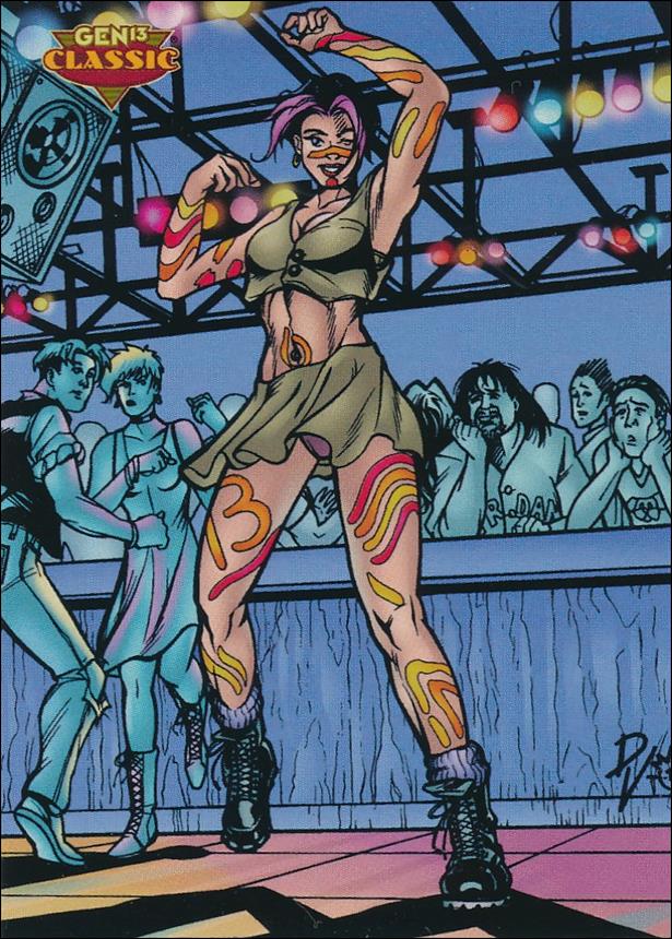 Gen13 Classic (Glow in the Dark Chromium Card Subset) card GL8 Freefall Dancing