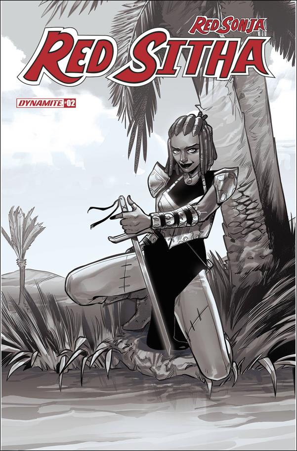 Red Sonja: Red Sitha issue 2-J Valentina Pinti 1:10 Black & White Cover