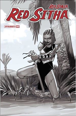 Red Sonja: Red Sitha issue 2-J Valentina Pinti 1:10 Black & White Cover