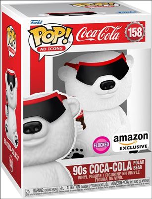 POP! Ad Icons figure 158-B 90s Coca-Cola Polar Bear (Flocked) Amazon