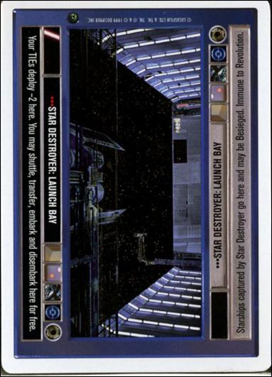 Star Wars: Dagobah Revised (Base Set) card 73 Star Destroyer: Launch Bay