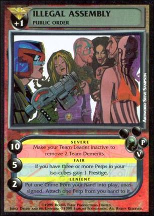 Dredd: The Card Game card 11 Illegal Assembly
