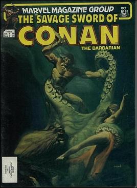 Savage Sword of Conan the Barbarian (Base Set) card 31 Cover Issue #81