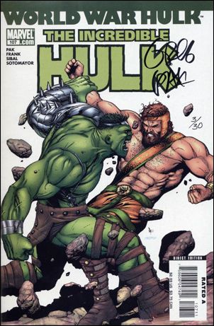 Incredible Hulk (2000)  issue 107-C DF (Signed by Greg Pak) 1/30