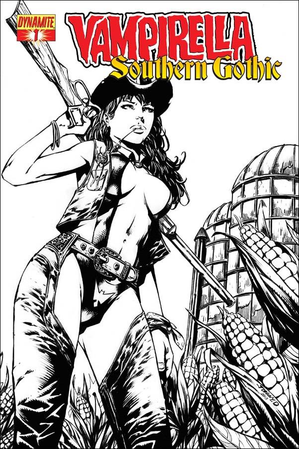 Vampirella: Southern Gothic issue 1-C Johnny Desjardins Black and White Cover 1/50