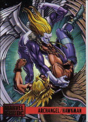 DC Versus Marvel / Marvel Versus DC (Base Set) card 51 Archangel / Hawkman