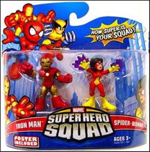 Marvel Super Hero Squad figure 63 Iron Man and Spider-Woman