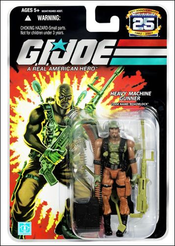 G.I. Joe 25th Anniversary Basic 3 3/4" Action Figures figure 57 Roadblock (Heavy Machine Gunner)