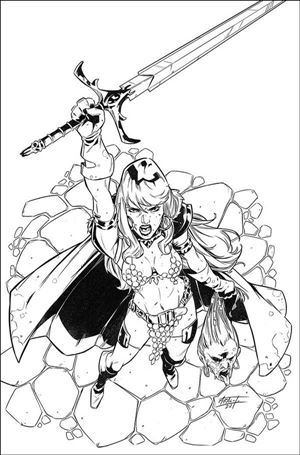 Red Sonja (2019) issue 27-K Alessandro Miracola 1:15 B&W Virgin Cover