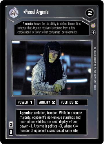 Star Wars: Coruscant Limited (Base Set) card 25 Passel Argente
