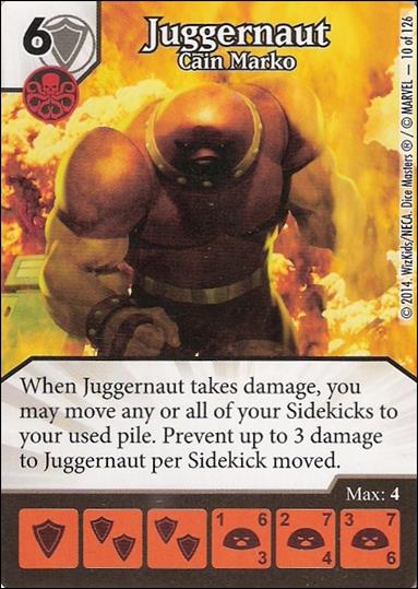Marvel Dice Masters Uncanny X-Men  card 10 Juggernaut: Cain Marko