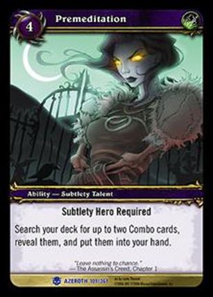 World of Warcraft: Heroes of Azeroth (Base Set) card 101 Premeditation