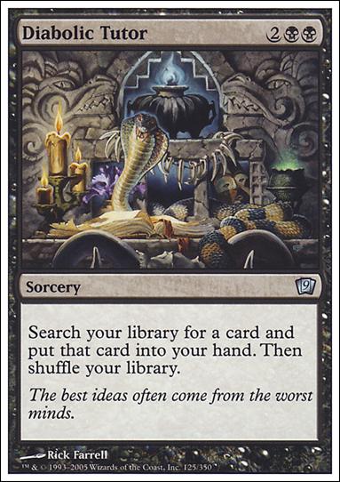 Magic the Gathering: 9th Edition (Base Set) card 125 Diabolic Tutor