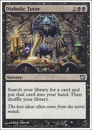 Magic the Gathering: 9th Edition (Base Set) card 125 Diabolic Tutor