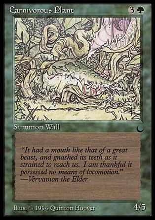 Magic the Gathering: The Dark (Base Set) card 75 Carnivorous Plant