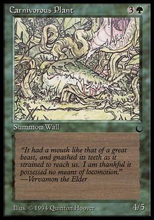 Magic the Gathering: The Dark (Base Set) card 75 Carnivorous Plant