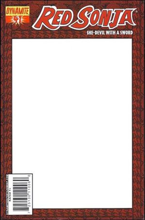 Red Sonja (2005) issue 41-E Blank Cover