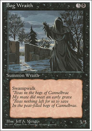 Magic the Gathering: 4th Edition (Base Set) card 124 Bog Wraith