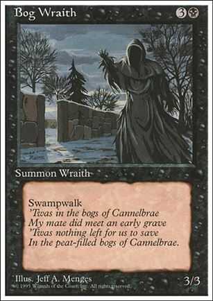 Magic the Gathering: 4th Edition (Base Set) card 124 Bog Wraith